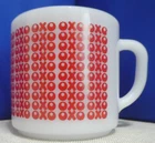 OXO Federal Milk Glass Coffee Mug 8 oz Vintage  VGC Advertising