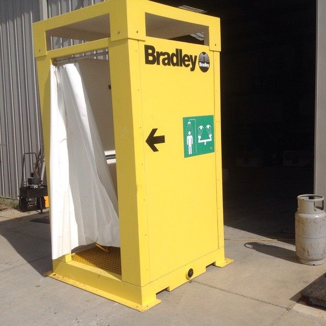 Bradley S19372 Indoor Enclosed Emergency Safety Shower. eBay