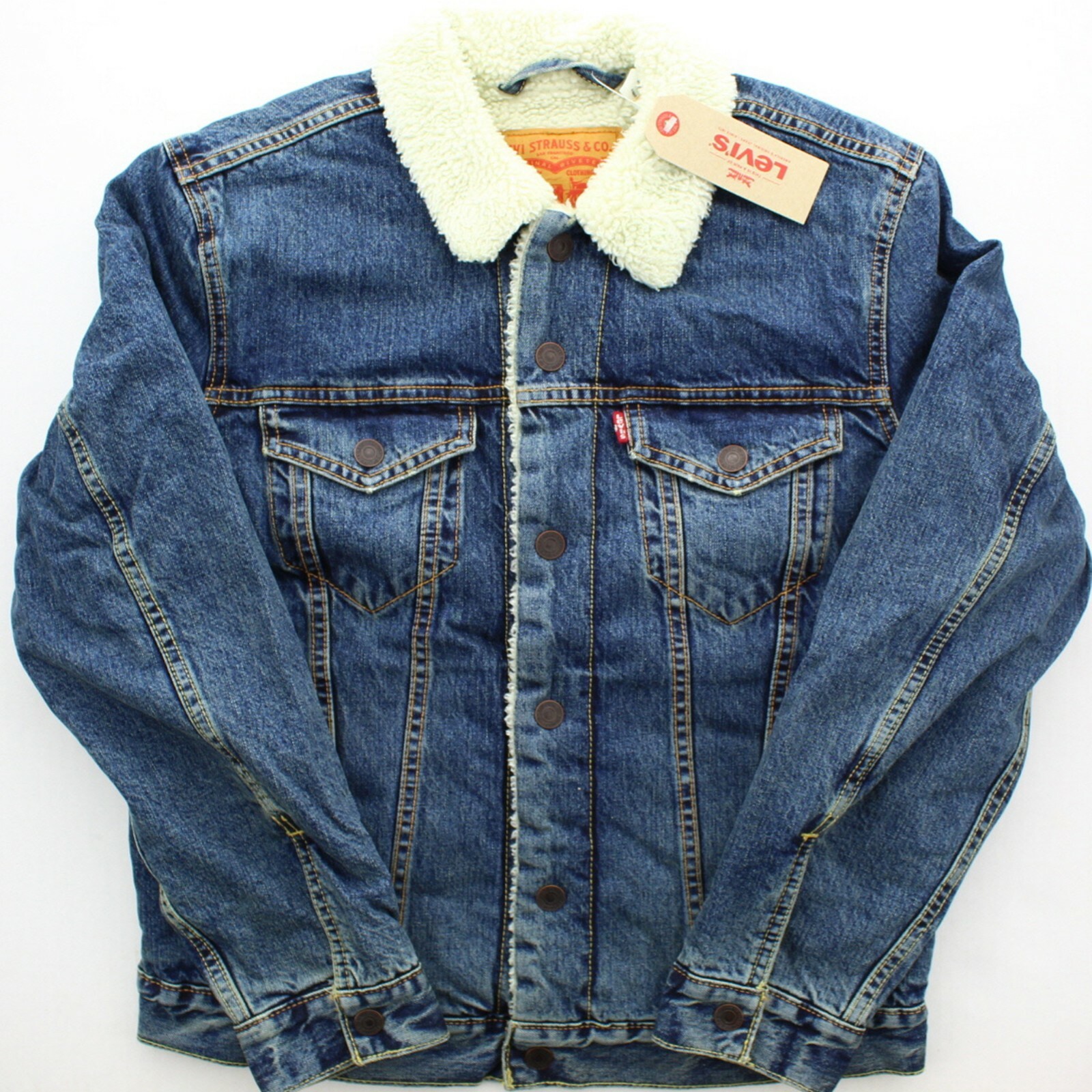 Levi's Trucker Jean Jacket Sherpa Fleece Lined Levi Strauss, Go Set ...