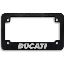 For Ducati Motorcycles Textured Motorcycle License Plate Frame (WHITE)