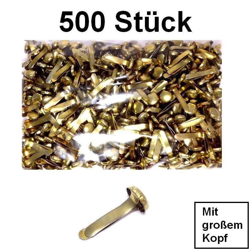 ALCO 500 Stück* Rundkopfklammern Musterbeutelklammern Büchersendung Warensendung