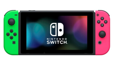 Nintendo Switch Konsole mit Joy-Cons neongrün / pink
