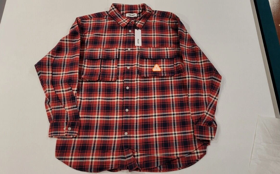 Palace Cargo Pocket Flannel Shirt Red