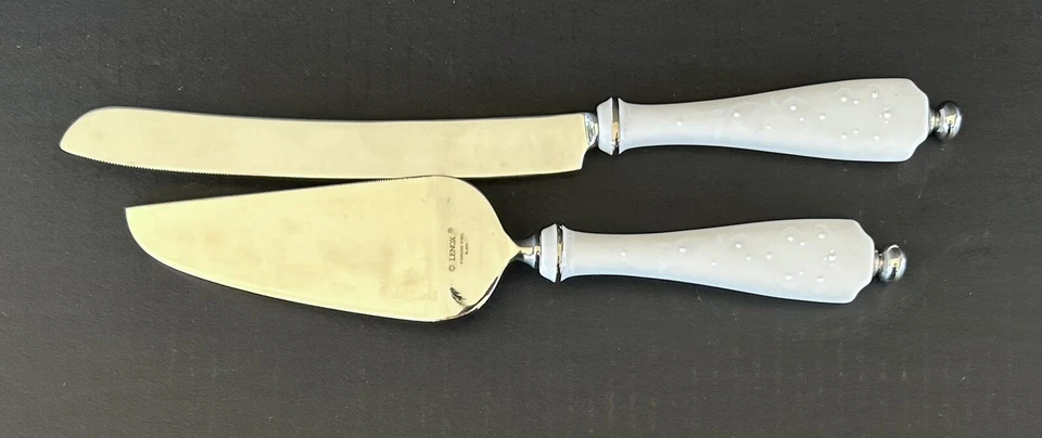 Juego de servidor de pastel Lenox Opal Innocence porcelana de hueso fino Foto 4 de 4