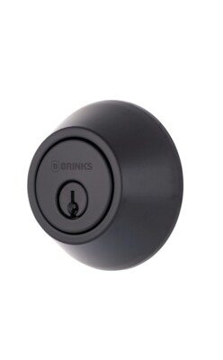 BRINKS - Transitional Single Cylinder Deadbolt Matte Black New Open Box Save $$$