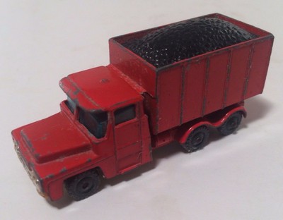 Husky Guy Warrior Red Truck Vintage Diecast Vehicle - NICE