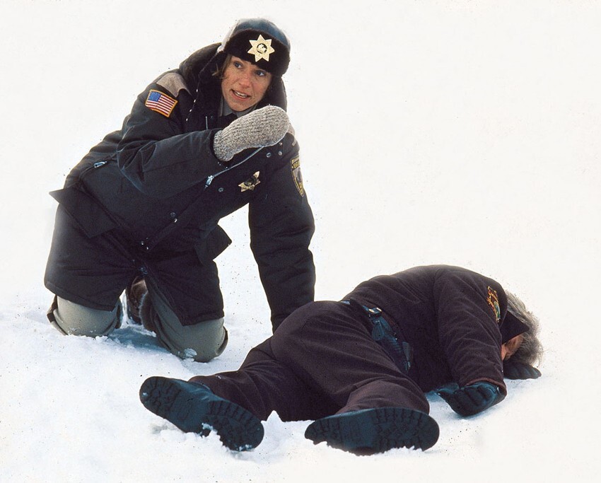 Frances McDormand Fargo in snow 24x36 inch Poster