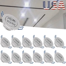 Dimmable LED Ceiling Light Downlight Spotlight 110-240V Round 9/12/15W