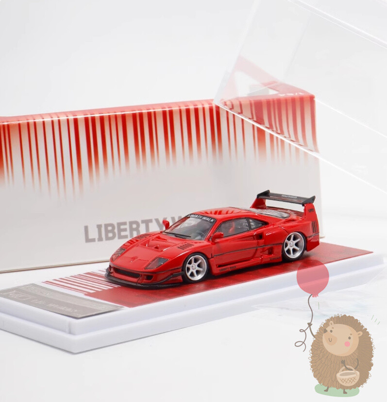 DM MODEL 1/64 F40 ミニカー LBWK LBWK F40 CHROME SILVER 1/64 DIECAST MODEL CAR BY INNO MODELS