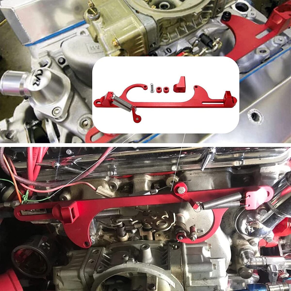 Throttle Bracket With Return Springs And Lokar-Style Cables