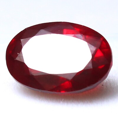 Natürlicher 8,20 kt SELTENER tiefroter Rubin zertifiziert oval 13 x 9 mm atem...