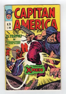 1968 MARVEL CAPTAIN AMERICA #108 & X-MEN #22 TRAPSTER & COUNT NEFARIA RARE ITALY