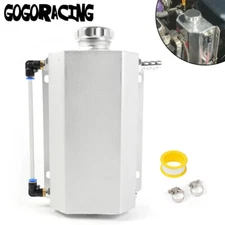 Universal 2L Aluminum Coolant Radiator Overflow Reservoir Expansion Tank NEW