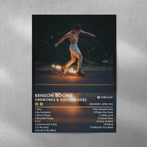 Benson Boone Poster Print Fıreworks & Rollerblades Poster-Music Poster - Picture 4 of 7