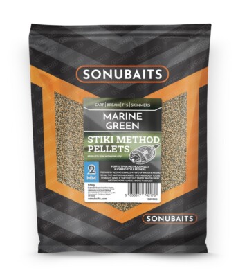 Sonubaits Stiki Method Pellets Marine Green 2mm - Method Feeder Futter Pellet