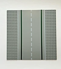 Lego Base Plate 32 x 32 Vintage Light Gray Road Straight Road 302-1, 7835, 7866