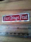 First Things First sticker label AA Anonymous - red x 2