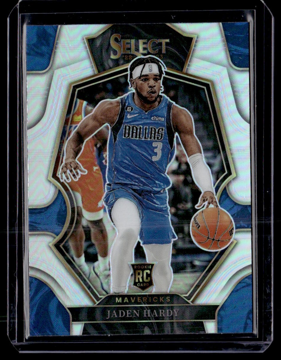 2022-23 Panini Select Jaden Hardy Silver Prizm Premier Level RC #174 Mavericks