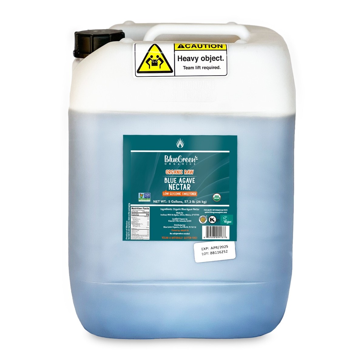 BLUE GREEN RAW Organic Agave Nectar 5 Gallon | eBay