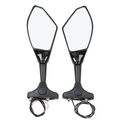 LED Turn Signal Mirrors For Kawasaki Ninja ZX6R 636 & Other Models