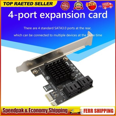 SATA PCIe Adapter 4 Ports SATA III to PCI Express 3.0 X1 Expansion Card