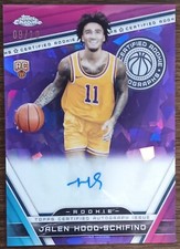 2023-24 Topps Chrome Sapphire Jalen Hood-Schifino Purple Refractor RC Auto /10