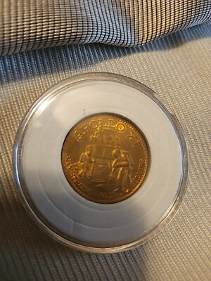 Apollo 11 Saturn V Mission Manned Lunar Landing Rocket 1'' Coin Vintage Medal 