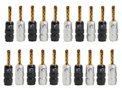 KnuKonceptz eKs-BP2 BFA Style Gold Plated Banana Plugs Pack of 20
