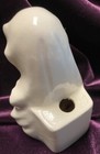 Vintage ARTMARK MADONNA VIRGIN MARY PRAYING WHITE GOLD CANDLE HOLDER VASE JAPAN — photo 5