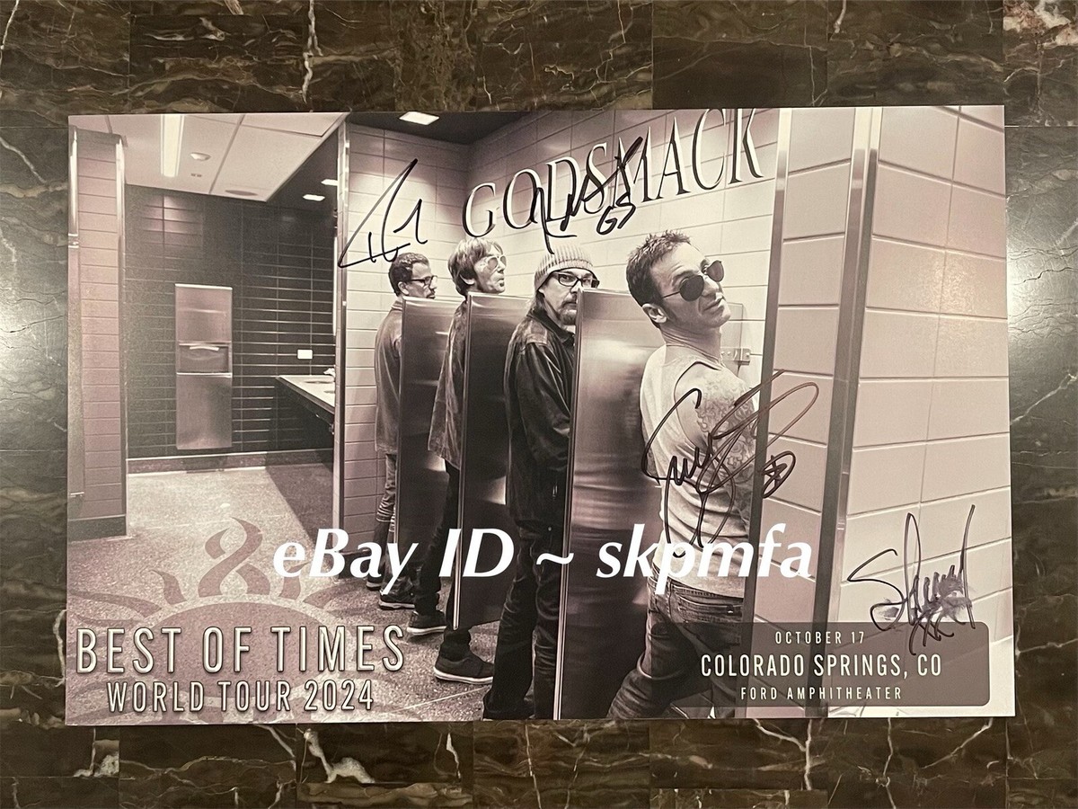 GODSMACK VIP Signed Poster 11x17 Co Springs 2024 Tour 💯 OFFICIAL