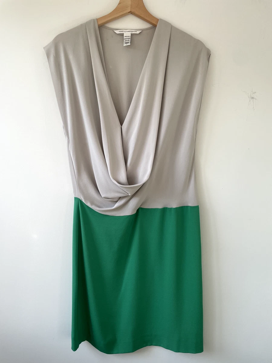 Pyjama En Soie Diane Von Furstenberg - Imprimé Panthère, Taille M/L, Vert - Ensemble Neuf Avec Étiquettes
