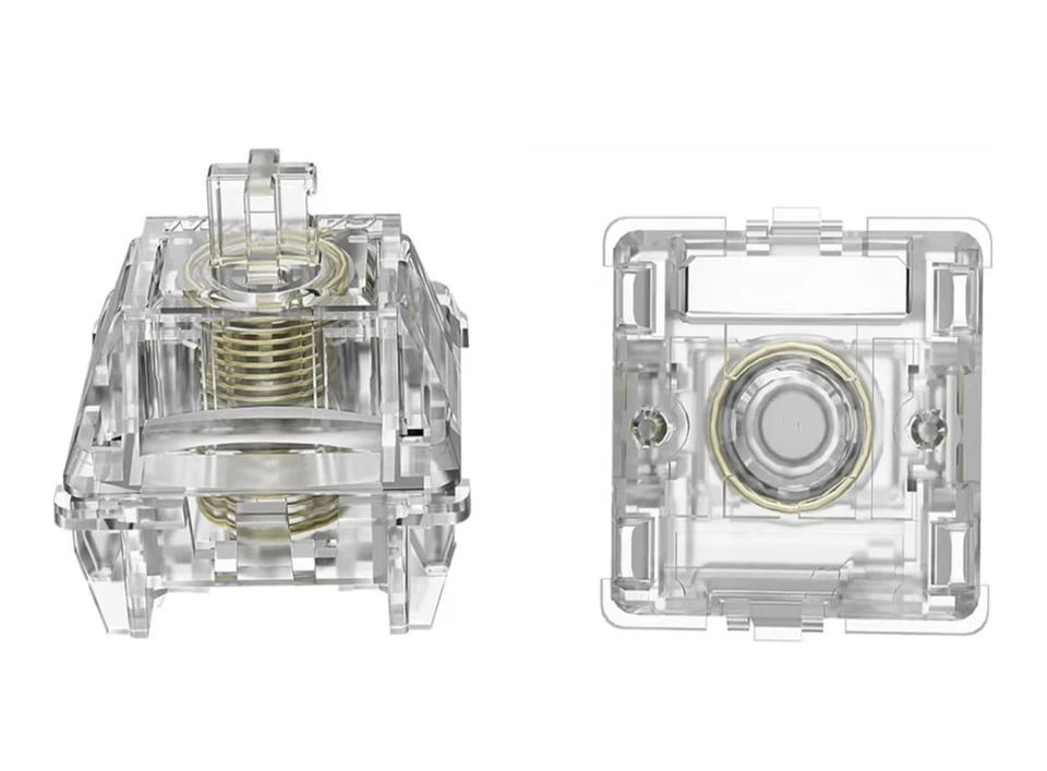 Interruptores de teclado Gateron Magnetic Jade Max, resorte chapado en oro totalmente transparente Foto 3 de 4
