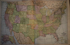 1898 Map of The United States of America  14x21 - 21
