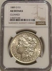1889 O Morgan Silver Dollar NGC AU Details Tougher Date Morgan