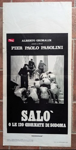 Locandina SALO' O LE 120 GIORNATE DI SODOMA 1975 PIER PAOLO PASOLINI DRAMMATICO