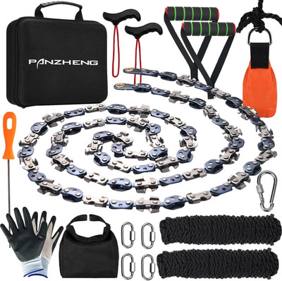 Rope Saw 56 Inch High Limb Rope Saws Tree Saw High Limb Both Sides, Pocket Chain