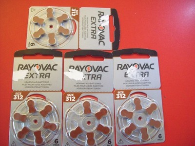 4 x Hörgeräte Batterien RAYOVAC EXTRA Größe 312