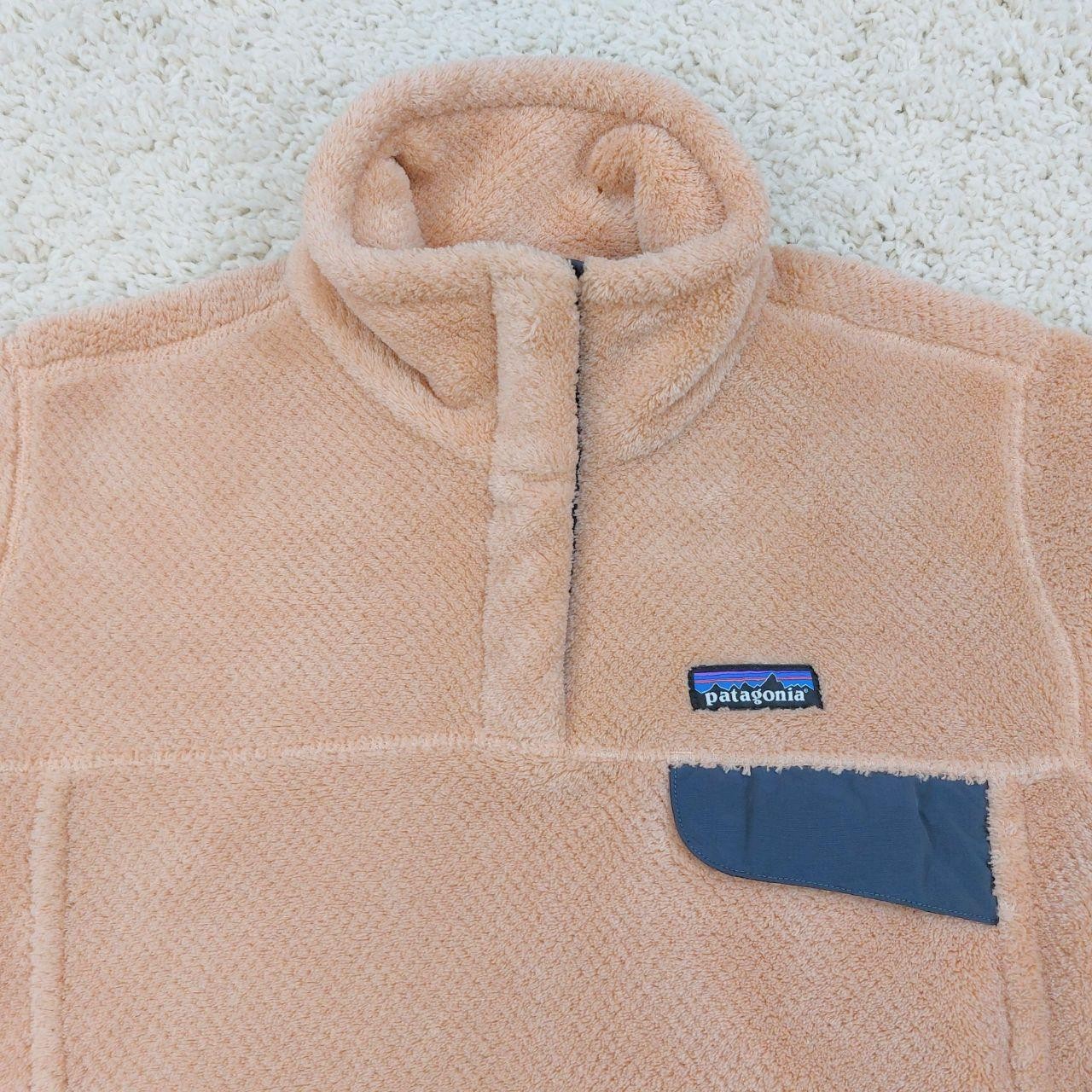 Patagonia Re-Tool Snap-T Pullover Fleece Sweatshirt Womens M, Peach Pink Sweater thumbnail 5