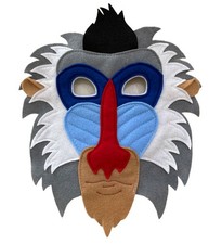 Rafiki Mask costume lion king boys Men's Monkey Mandrill gift book day