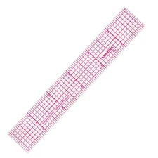 Clear Sewing Graph Ruler Fashion Design Ruler, Sandwich Line, 1" x 6", Transp...