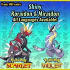 ✨ Shiny Miraidon & Koraidon 🟣Event Paldea 🟣 All Languages ❤️ Scarlet Violet 💜