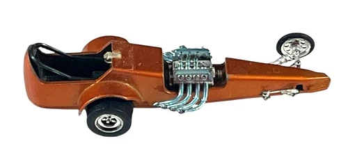 Vintage 1969 Hot Wheels Torpedo Funny Car Copper Mattel Italy Dragster