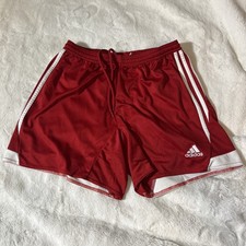 Adidas Basketball Climacool Shorts Boys Size Medium Red Logo Preowned