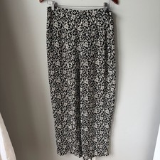 talbots women's floral 100 irish silk pants size 12P fully lined side zip