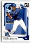 2026 PANINI DONRUSS #18 KAZUMA OKAMOTO RATED ROOKIE RC BLUE JAYS