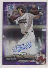 2017 Bowman Draft Chrome Pick Purple Refractor /250 Drew Ellis #CDA-DE Auto 0f6