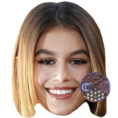 Kaia Gerber Big Head. Larger than life mask.