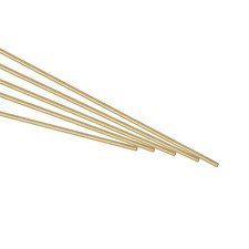 10pcs Brass Solid Round Rod 0.8mm Diameter 250mm Length for DIY Craft