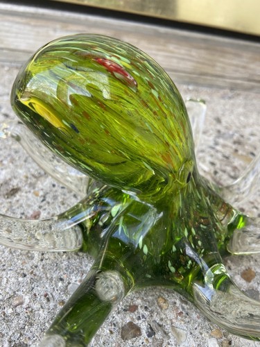 BEAUTIFUL MURANO ART GLASS OCTOPUS FIGURINE PAPERWEIGHT - Picture 7 of 14