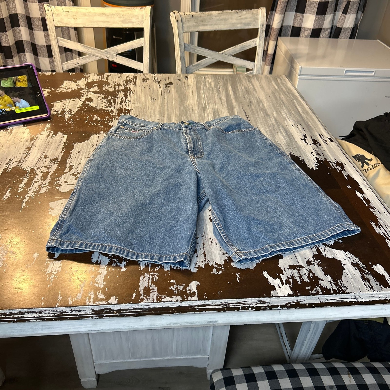 Vintage Tommy Jeans 90s Baggy Carpenter Denim Shorts Jorts